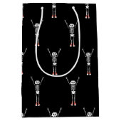 Sac Cadeau Moyen Cool Skeleton Halloween Design (Devant)