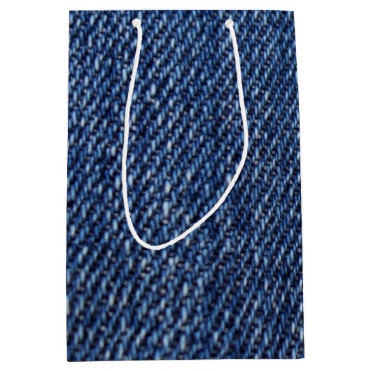 Sac Cadeau Moyen Copie préférée de denim de blues-jean (Devant)