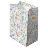 Sac Cadeau Moyen Coquette Feminine Fleur sauvage Meadow (Dos Angle)