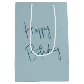 Sac Cadeau Moyen Coquillages d'anniversaire en sable blanc (Dos)