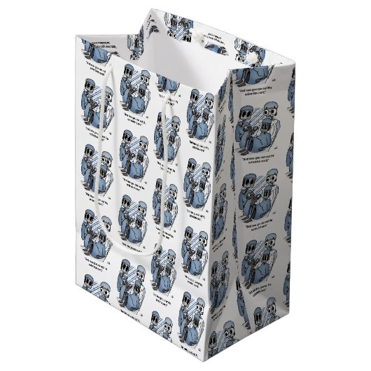 Sac Cadeau Moyen Cordon d'extension (Devant Angle)
