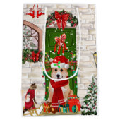 Sac Cadeau Moyen corgi Chien Noël (Dos)
