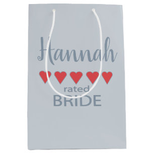Sac Cadeau Moyen Cortège de Mariage et de Noces 5 Cœur de Mariée