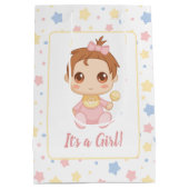 Sac Cadeau Moyen Costume de bébé rose (Dos)