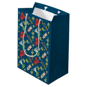 Sac Cadeau Moyen Costume de Gallois et emblèmes, sac moyen bleu de