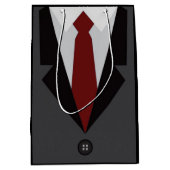 Sac Cadeau Moyen Costume gris (Devant)