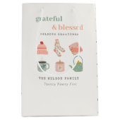 Sac Cadeau Moyen Cosy Scandi Joyeuses Fêtes Essentiel hiver (Devant)