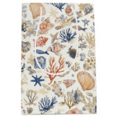 Sac Cadeau Moyen Côtière rustique - Coquillages, Starfish, Reef (12 (Devant)