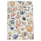 Sac Cadeau Moyen Côtière rustique - Coquillages, Starfish, Reef (12 (Dos)