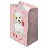Sac Cadeau Moyen Coton rose de Tulear de Valentine (Dos Angle)