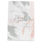 Sac Cadeau Moyen Couleur d'aquarelle blanche Merci (Dos)