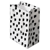 Sac Cadeau Moyen Couleur d'eau noir et blanc (Dos Angle)