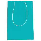 Sac Cadeau Moyen Couleur solide clair turquoise (Devant)