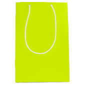 Sac Cadeau Moyen couleur solide jaune fluorescent (Devant)