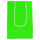 Sac Cadeau Moyen Couleur solide verte néon (Dos)