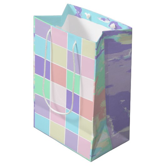 Sac Cadeau Moyen Couleur Unicorne (Devant Angle)