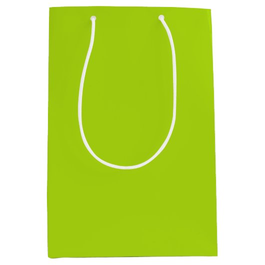 Sac Cadeau Moyen Couleur vert citron uni (Devant)