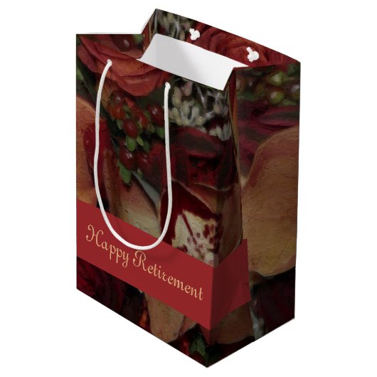 Sac Cadeau Moyen Couleurs d'automne chaudes (Dos Angle)