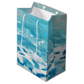 Sac Cadeau Moyen Couleurs d'eau peintes (Devant Angle)