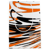 Sac Cadeau Moyen Couleurs du Bengale Orange et lignes noires (Devant)