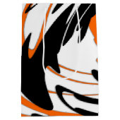 Sac Cadeau Moyen Couleurs du Bengale Orange et lignes noires (Dos)