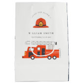 Sac Cadeau Moyen Coupable Red Firetruck Engine Enfants N'importe qu (Dos)