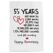 Sac Cadeau Moyen Coupe 55e anniversaire (Devant)