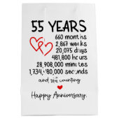 Sac Cadeau Moyen Coupe 55e anniversaire (Dos)