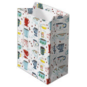 Sac Cadeau Moyen Coupe de café de Noël cosy (Devant Angle)