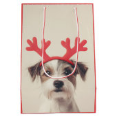 Sac Cadeau Moyen Coupe de fête avec Antlers de rennes (Dos)