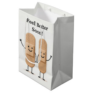 Sac Cadeau Moyen Couple de personnages bâtons avec bandage ondulant