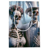 Sac Cadeau Moyen Couple Mariage d'Halloween (Devant)