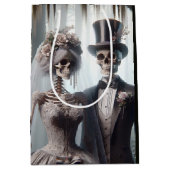 Sac Cadeau Moyen Couple Mariage d'Halloween (Devant)