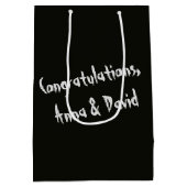 Sac Cadeau Moyen Couple Mariage d'Halloween (Dos)