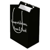 Sac Cadeau Moyen Couple Mariage d'Halloween (Dos Angle)