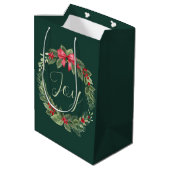 Sac Cadeau Moyen Courbe de Noël classique Green Joy (Dos Angle)