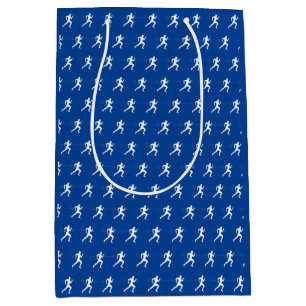 Sac Cadeau Moyen Coureurs de marathon en bleu