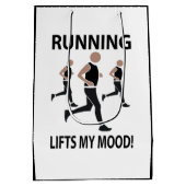 Sac Cadeau Moyen Courir améliore mon humeur (Dos)