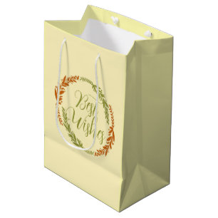 Sac Cadeau Moyen Couronne de vœux charmants Carte postale