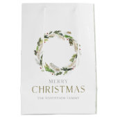 Sac Cadeau Moyen Couronne verte de Noël (Dos)