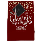 Sac Cadeau Moyen Cours de diplômes de 2020 Vin (Dos)