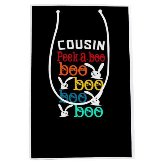 Sac Cadeau Moyen Cousin Bunny Jeu Pour La Nouveauté (Devant)