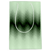 Sac Cadeau Moyen Coussin jetable à zigzag vert foncé et menthe (Devant)
