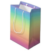 Sac Cadeau Moyen Coutume en pastel d'Ombre d'arc-en-ciel (Dos Angle)
