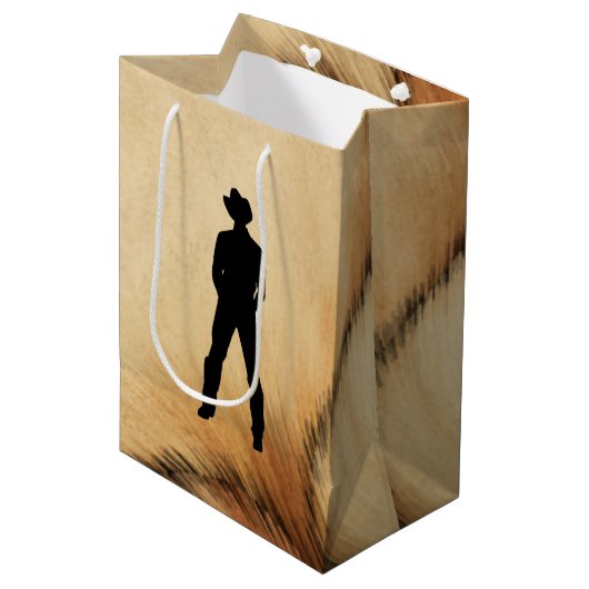 Sac Cadeau Moyen Cowboy (Devant Angle)