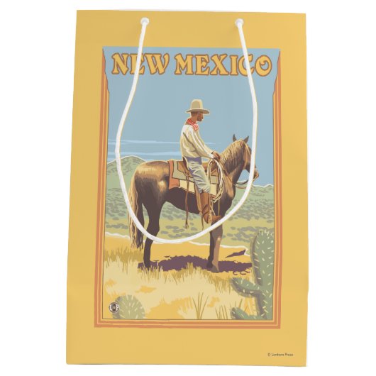 Sac Cadeau Moyen Cowboy (vue de côté) Nouveau Mexique (Dos)
