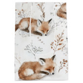 Sac Cadeau Moyen Cozy Foxes Animals Christmas (Dos)