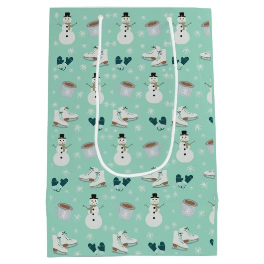 Sac Cadeau Moyen Cozy Winter Wonderland Tree Skirt (Dos)