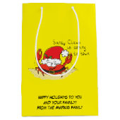 Sac Cadeau Moyen Crabe Christmas Beach Tropical Funny (Devant)