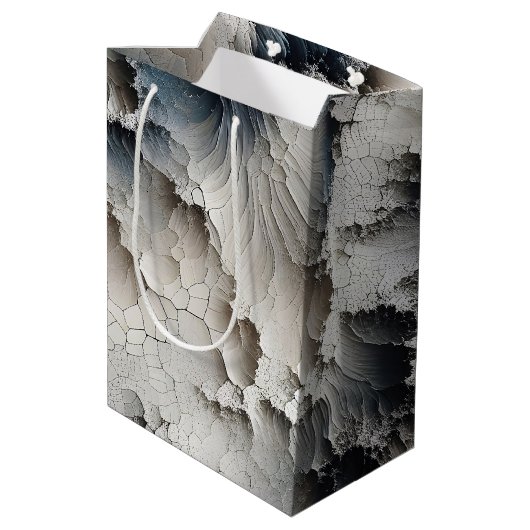 Sac Cadeau Moyen Crackle contemporain Abstrait (Dos Angle)
